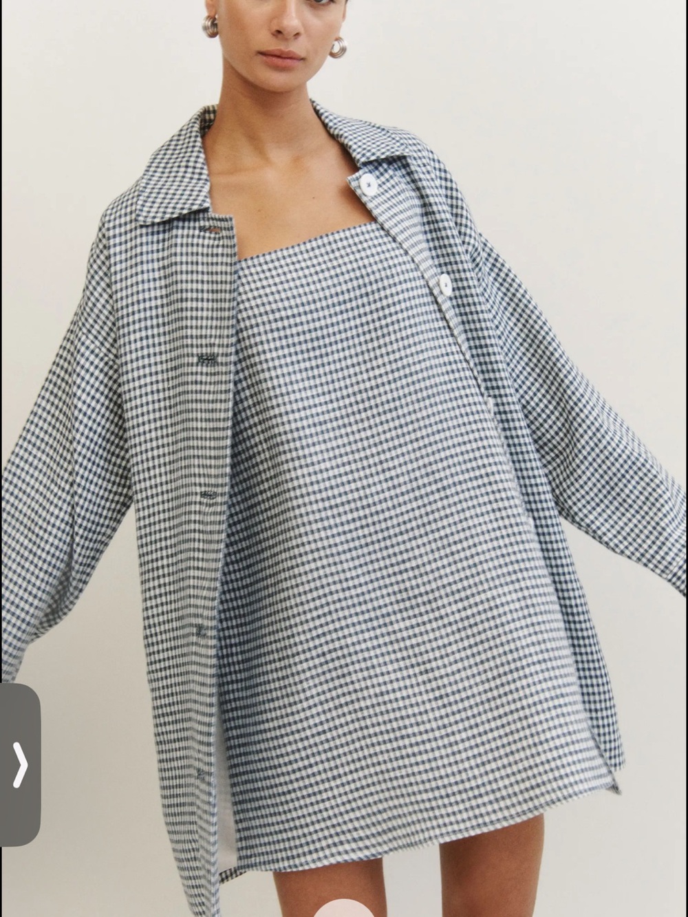 Reformation Irene Linen Jacket Grey - Size M